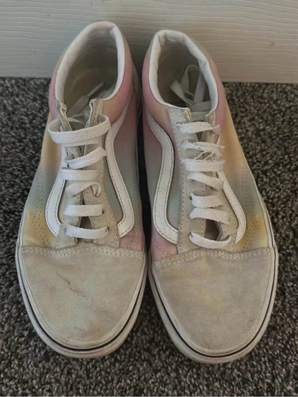 Vans Low-Top Tie-Dye Pastel Sneakers in Pink, Cream, Yellow
